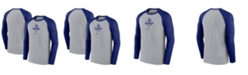Nike Men's Gray, Royal Los Angeles Dodgers Authentic Collection Raglan Performance Long Sleeve T-shirt